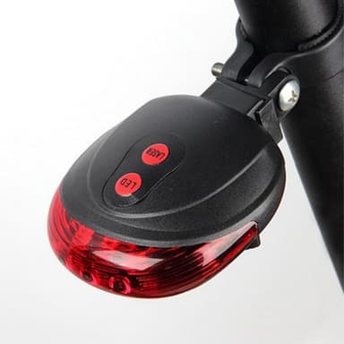 Cykel 5-LED parallellinjelaserbaglygte Cykelbaglygte Vandafvisende