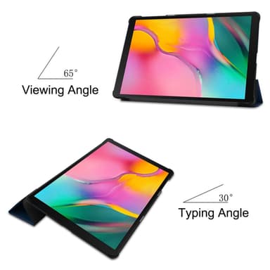Trifoldet stativetui til Samsung Galaxy Tab A 10.1 2019 - Mørkeblå