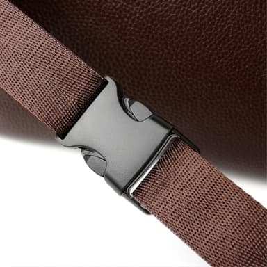 Crossbody Brysttaske Talje Fanny Pack med Hul til Hovedtelefoner - Brun