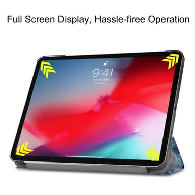 Smart etui i læder med trefoldet stativ til iPad Pro 11"" (2018) - Galaxy Pattern