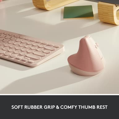 Logitech Lift Vertical trådløs mus (rose)