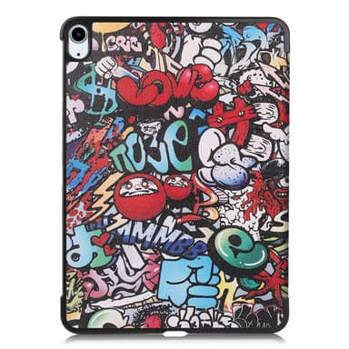 Til iPad Air 11 (2024) Etui Tre-fold Stativ Tablet Cover - Graffiti
