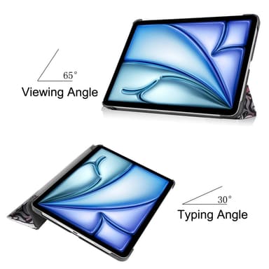 Til iPad Air 11 (2024) Etui Tre-fold Stativ Tablet Cover - Graffiti