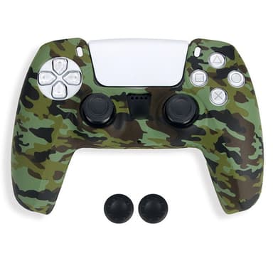 DATA FROG Til Sony Playstation 5 Silikone Cover Gamepad Beskyttelsescover med 2 Rocker Caps