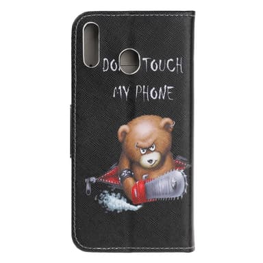 Mønster tegnebog til Samsung Galaxy A40 - Angry Bear og dets advarsel