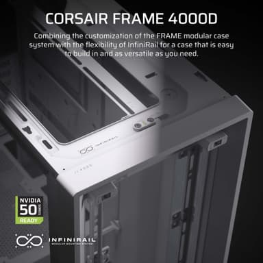 Corsair FRAME 4000D Mid-Tower PC-kabinet (hvid)
