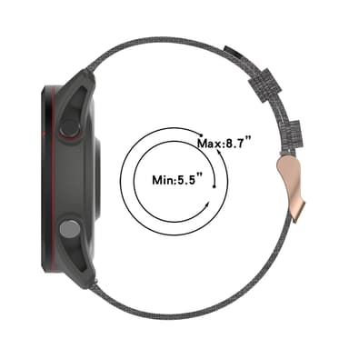 Urrem Nylon Grå 18 mm