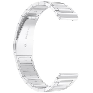 22 mm universel slank stålrem, velegnet til Samsung, Huawei Sølv