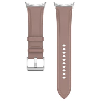 Urrem i ægte læder 20 mm kompatibel med Google Pixel Watch 1/2 Mørk pink