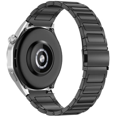 22 mm universel slank stålrem, velegnet til Samsung, Huawei Sort