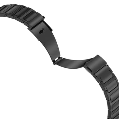 22 mm universel slank stålrem, velegnet til Samsung, Huawei Sort