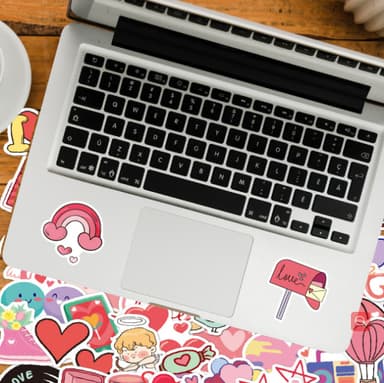 Love Heart Stickers 50-pak MultiColor N13