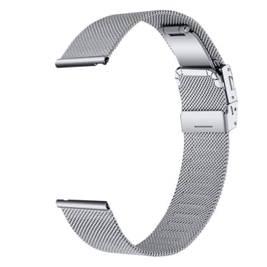 Urrem i rustfrit stål til Huawei Watch 2/Garmin Vivoactive 3, 20 mm Sølv