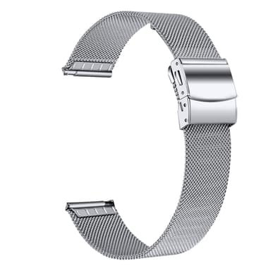 Urrem i rustfrit stål til Huawei Watch 2/Garmin Vivoactive 3, 20 mm Sølv