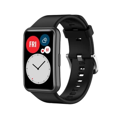 Silikone Watch Armbånd Urrem til Huawei Watch Fit (TIA-B09/TIA-B19) Sort