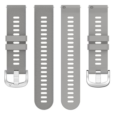 20 mm universelt krydsmønstret silikone urbånd til Samsung, Garmin, Huawei Mørkegrå