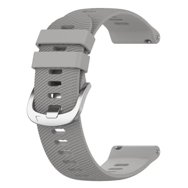 20 mm universelt krydsmønstret silikone urbånd til Samsung, Garmin, Huawei Mørkegrå