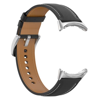 Urrem i ægte læder 20 mm kompatibel med Google Pixel Watch 1/2 Sort