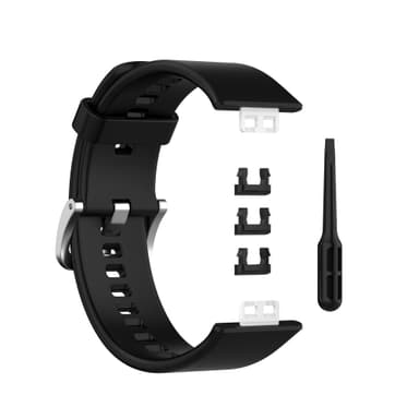 Silikone Watch Armbånd Urrem til Huawei Watch Fit (TIA-B09/TIA-B19) Sort