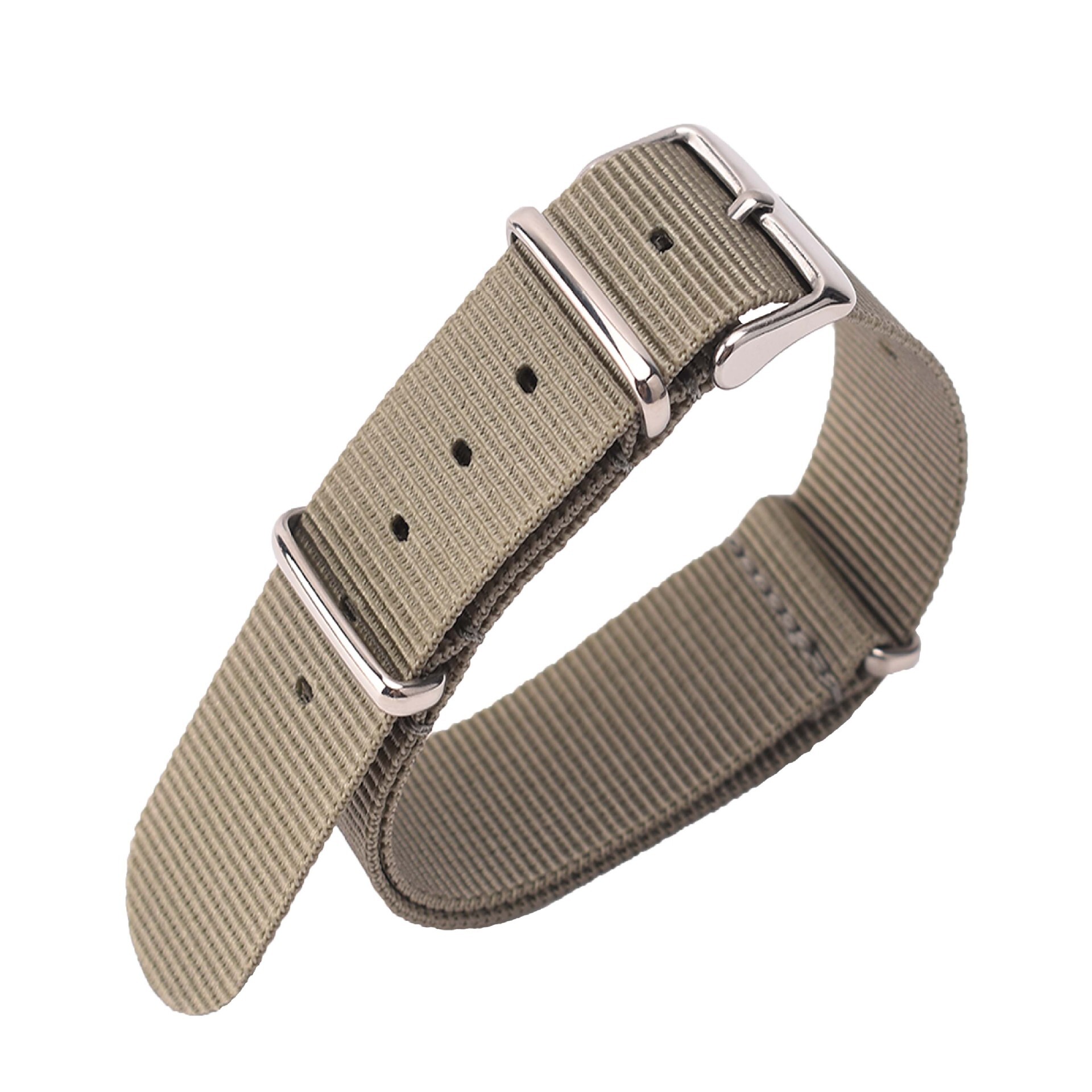 Erstatningsurrem nylon urrem 22 mm Grå