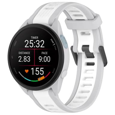 18 mm silikone urrem til Garmin Forerunner 165/Venu 3S/Huawei Watch GT4 41 mm Hvid