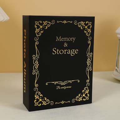 Fotoalbum/fotobog Sort