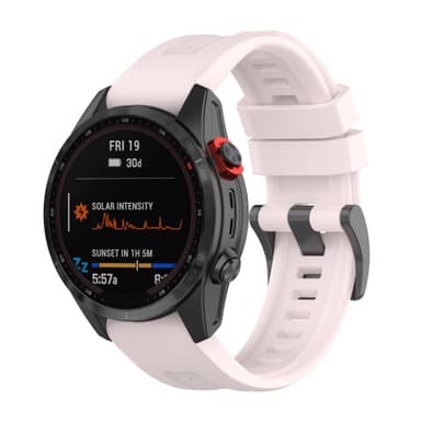 Silikone urrem til Garmin Quatix 7 Pro 22mm Lyserød