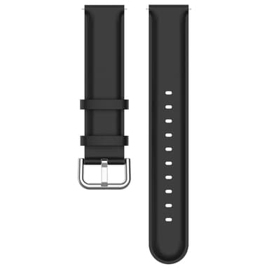 22 mm læder sportsbånd kompatible med CMF BY NOTHING Watch Pro Sort
