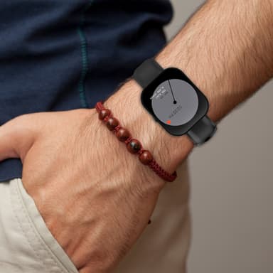 22 mm læder sportsbånd kompatible med CMF BY NOTHING Watch Pro Sort