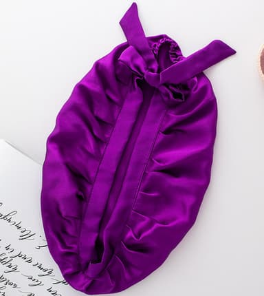 16 Momme Mulberry Silke Sovehætte Lilla