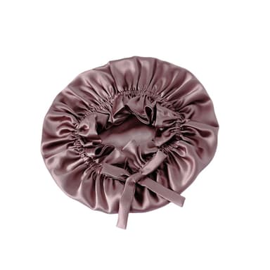 Luksuriøs dobbeltlags 16 Momme Silk Sleep Cap Lyserød