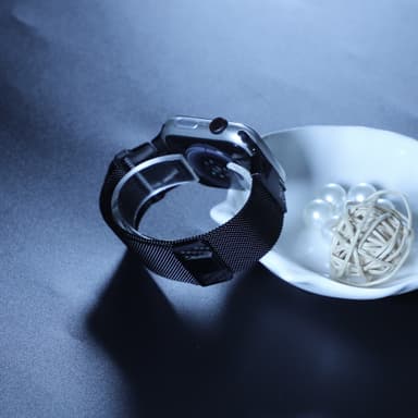 Urrem i rustfrit stål til Apple Watch 42/44/45/49 mm Sort