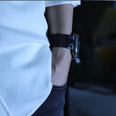 Urrem i rustfrit stål til Apple Watch 42/44/45/49 mm Sort