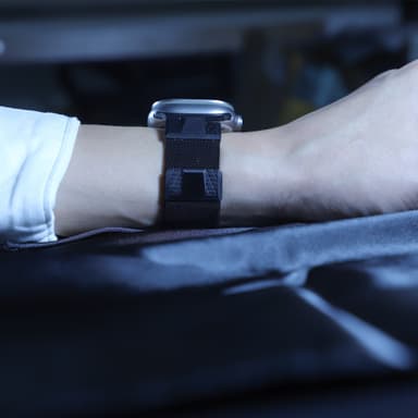 Urrem i rustfrit stål til Apple Watch 42/44/45/49 mm Sort