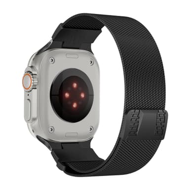 Urrem i rustfrit stål til Apple Watch 42/44/45/49 mm Sort