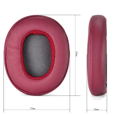 2-pak erstatningsørepuder til Skullcandy Crusher Wireless/Crusher ANC/Hesh3 Mørkerød