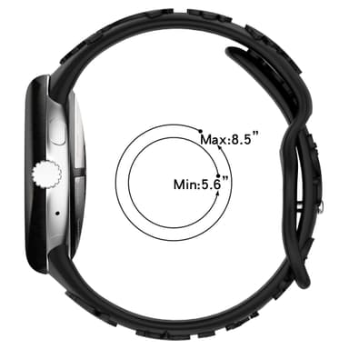 Silikone urrem til Google Pixel Watch 2 Sort