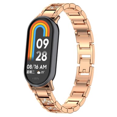 Xiaomi Watch Band med Rhinestone, 8/8NFC/9/9NFC Rose guld