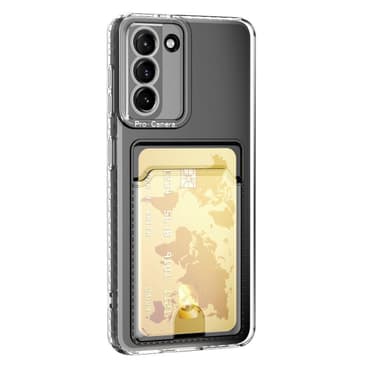 Gennemsigtigt beskyttende telefoncover med kortholder til Samsung Samsung Galaxy S23