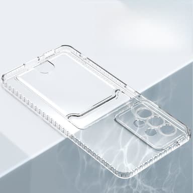 Gennemsigtigt beskyttende telefoncover med kortholder til Samsung Samsung Galaxy S23