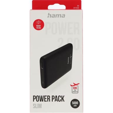 Hama Powerbank Slim 5000mAh Black