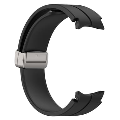 Silikone urrem med foldbart spænde Sort S Samsung Galaxy Watch5 Pro