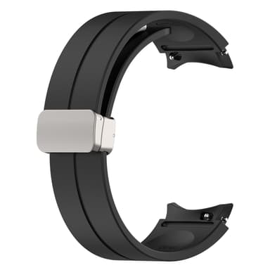 Silikone urrem med foldbart spænde Sort S Samsung Galaxy Watch5 Pro