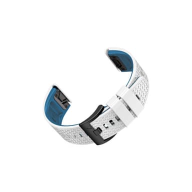 Silikonestrop til Garmin Fenix 7/7x/6/6x Hvid + blå