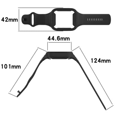 Silikone Armour urrem kompatibel med Redmi Watch 3 Sort