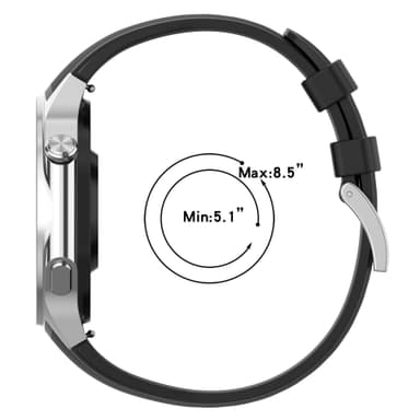 Silikone urrem til Oppo Watch X og Oneplus Watch 2 Sort