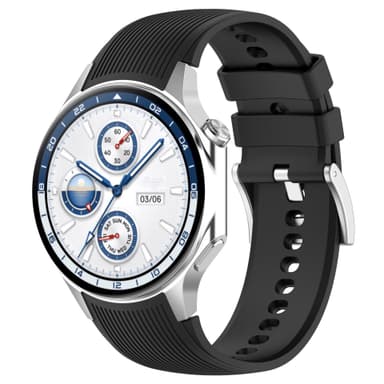 Silikone urrem til Oppo Watch X og Oneplus Watch 2 Sort