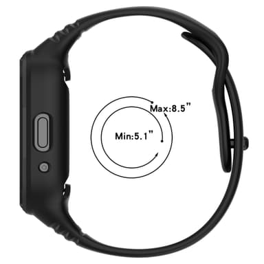 Silikone Armour urrem kompatibel med Redmi Watch 3 Sort