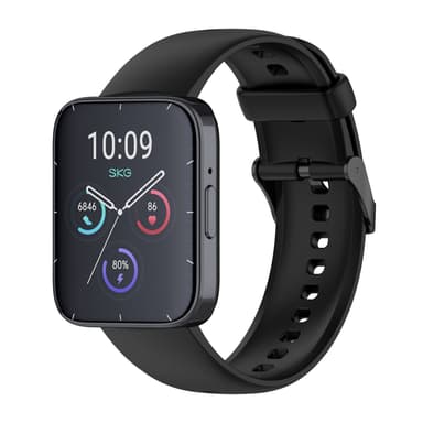 SKG V9 Pro, Amazfit Bip5 Unity flydende silikone urrem Sort