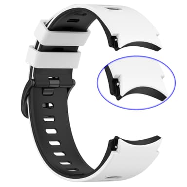 Tofarvet urrem til Samsung Galaxy Watch 4/5/6/6 Classic Hvid